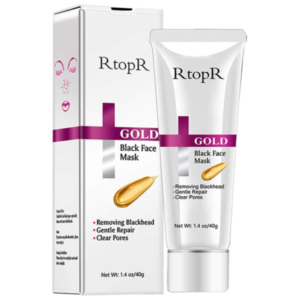 Masque facial noir et doré